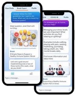 phones showing brook app