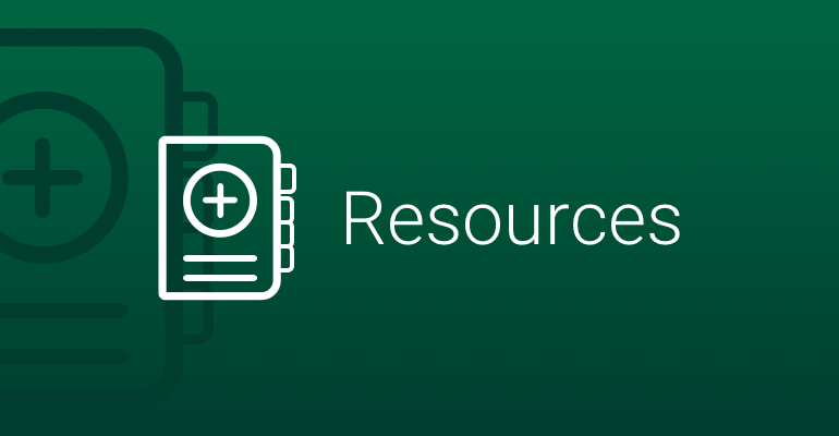 resources icon on green background