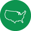 united states in green circle