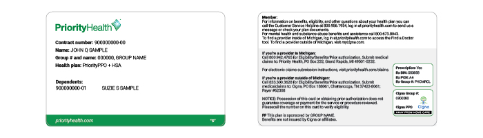 priority health priorityppo with priorityhsa card