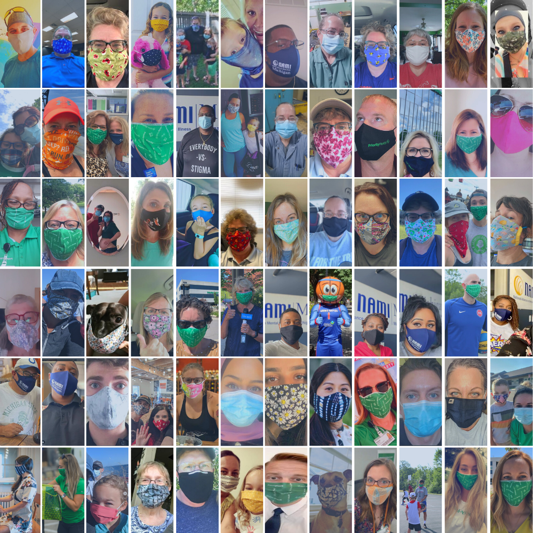 Mask up campaign collage