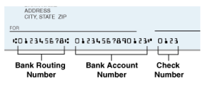 check routing and account number