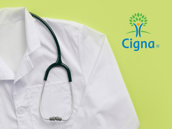 Doctor lab coat with Cigna logo