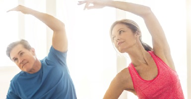 couple doing yoga
