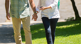Couple walking