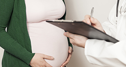 pregnant woman at doctors