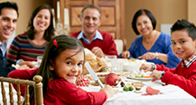holiday dinner with family