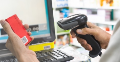 scanning groceries