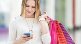 Girl with shopping bag