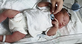 Infant in hospital