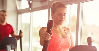 athletic woman in gym