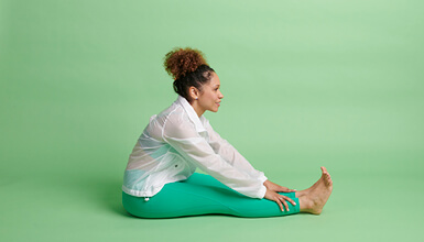 woman stretching