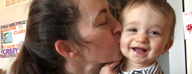 Crissy Kline kissing baby
