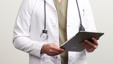 man in lab coat 