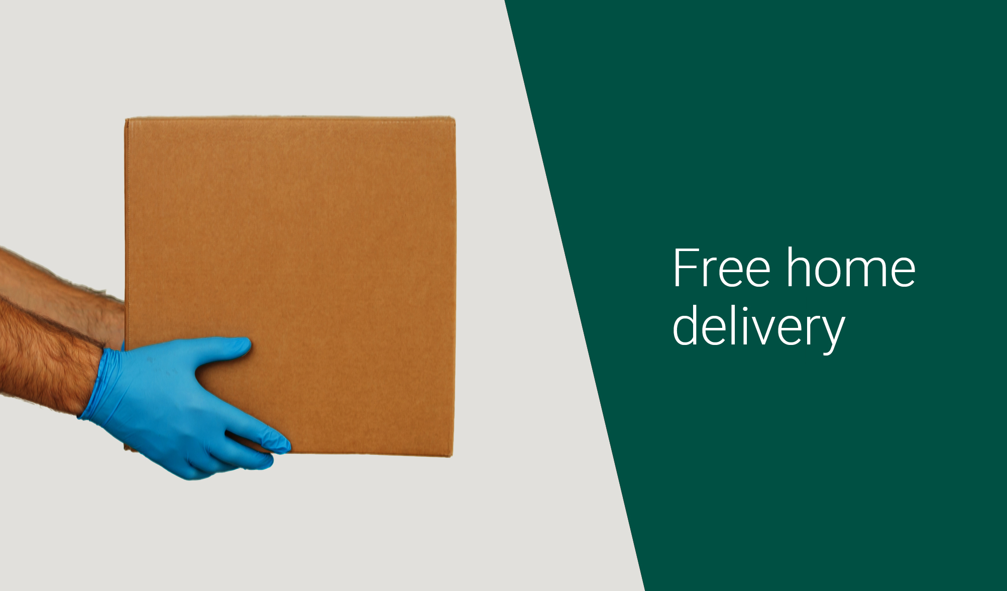 Hands delivering a box